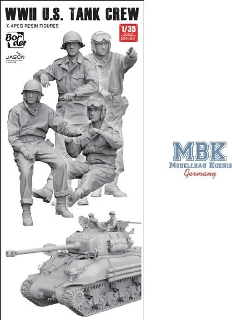 Figurines pour Diorama Militaire BR-007 Équipage de Tankiste US 1/35
