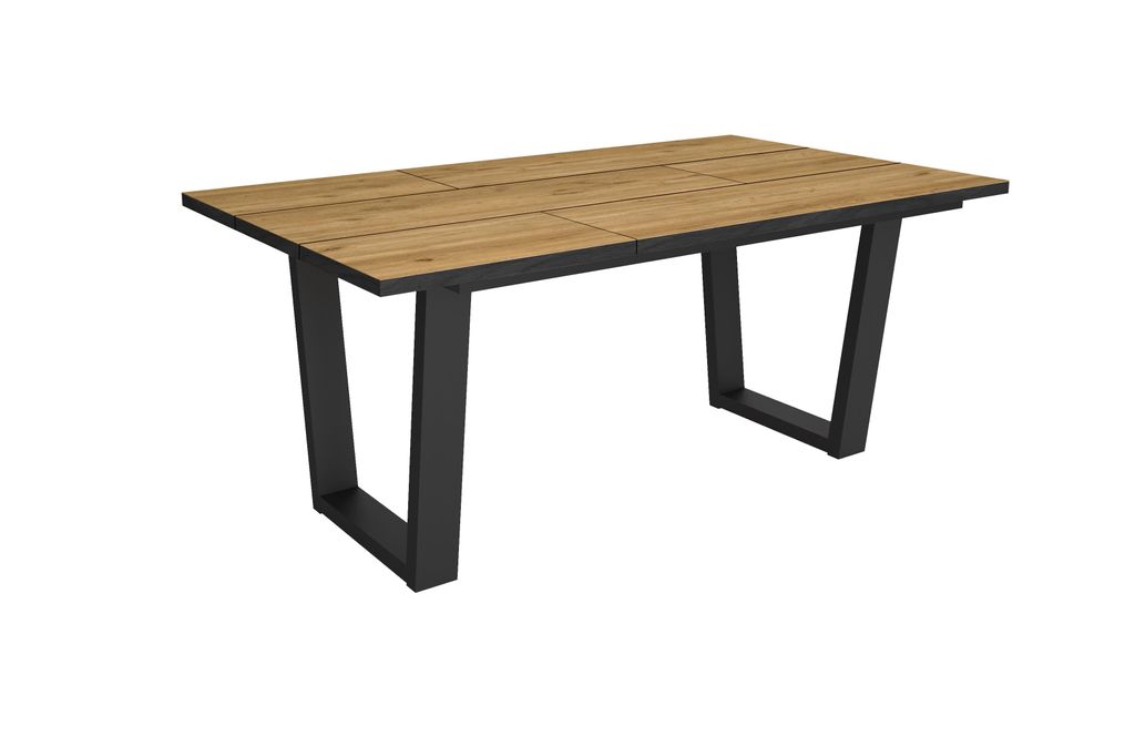 Esszimmertisch, 167x90x74cm, Für 8 Gäste, Stubentisch, Eiche Schwarz