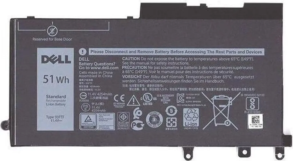 Batterie Dell 83XPC de 51Wh et 3 Cellules pour PC Portable Latitude