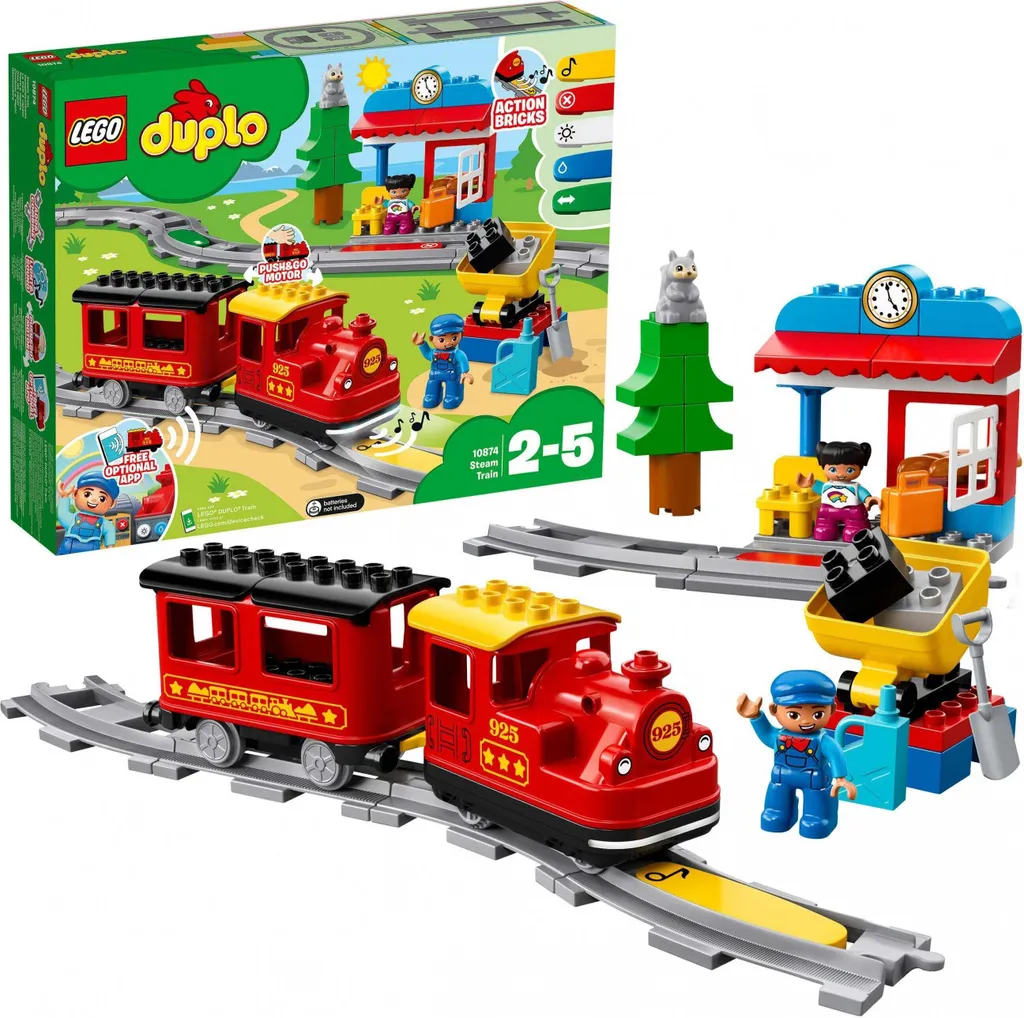 Train Électrique LEGO DUPLO 10874 : Jouet d'Éveil et Circuit Complet