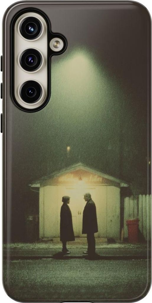 Nächtliche Begegnung unter Straßenlaterne – Hülle Kompatibel mit Samsung Galaxy S24 Plus