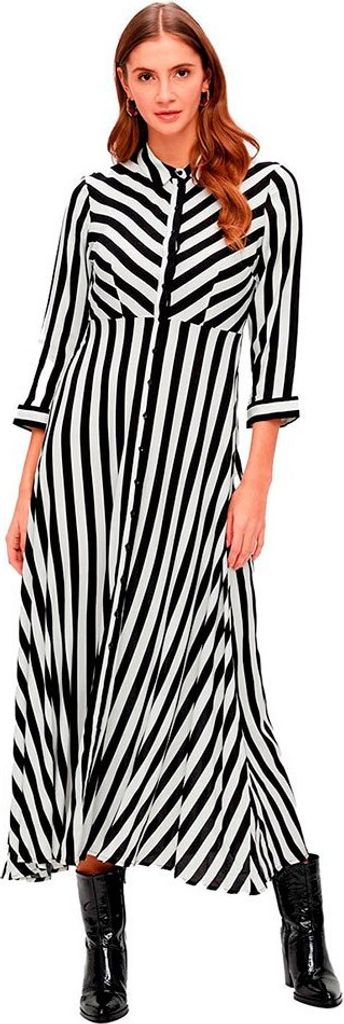 Yas Savanna Langarmkleid Mit 3/4 Ärmeln Schwarz 2XL Frau Schwarz 2XL