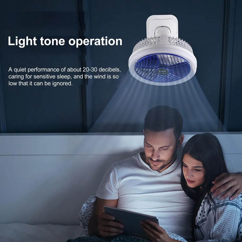 Ventilateur électrique multifonction USB-C portable à clip 4 vitesses - 10