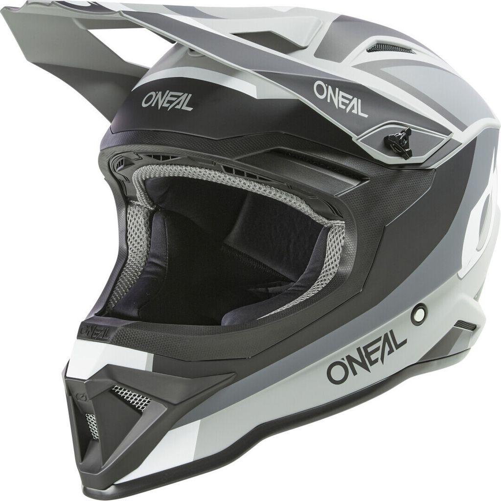 Oneal 1SRS Stream Motocross Helm, schwarz matt/grau, 2XL (63/64)
