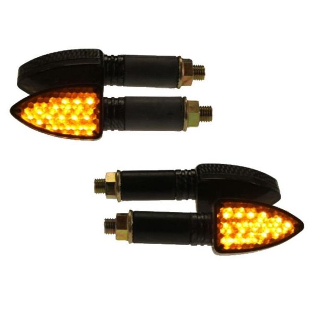 LED Mini Blinker Elight 4 Stück carbon getönt E- für Roller Motorrad