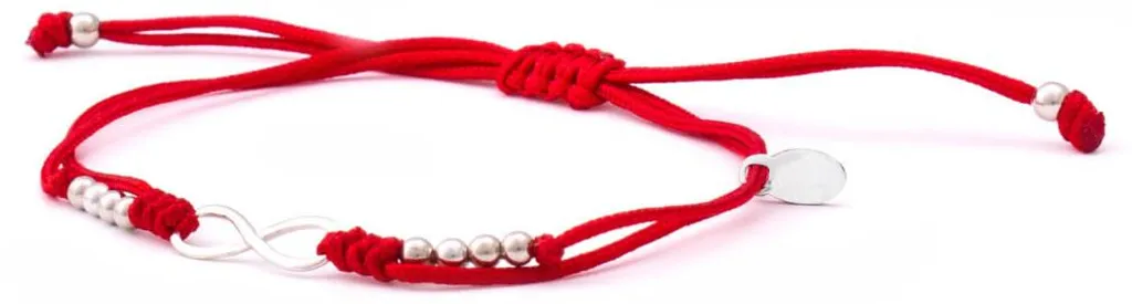 Bracelet Protection Kabbale Rouge Infinity AGB383 - Ajustable et Durable