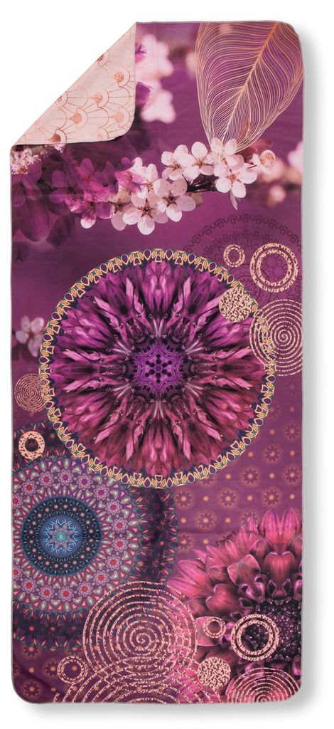 Sports towel HIP 75x180 cm - mandalas and flowers