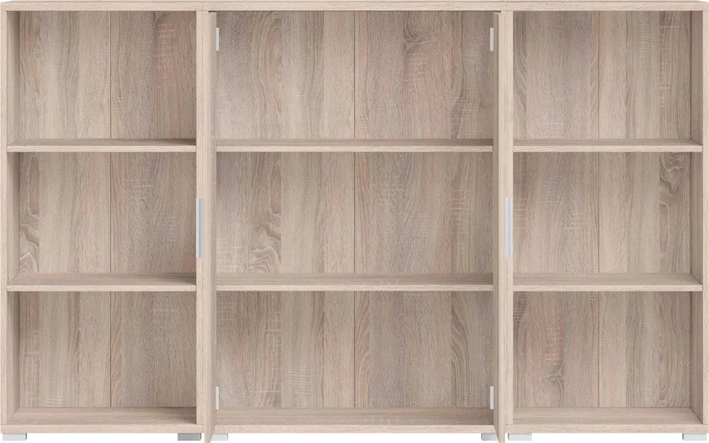 Armoire en chêne Sonoma de 3 niveaux de rangement pour bureau - 9