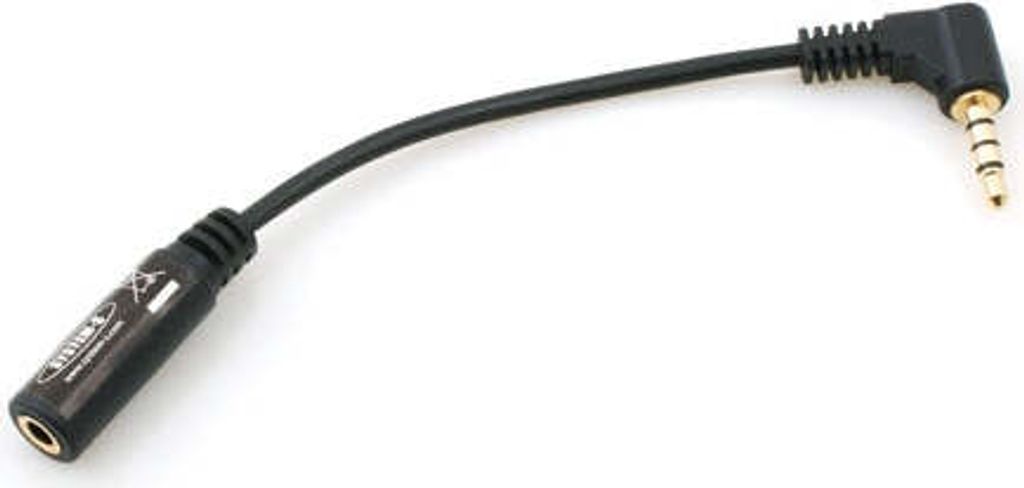 System-S 90° grad gewinkelt Winkel 3,5 mm Klinke 4 polig Winkel-Stecker Kabel Adapter 10 cm für Handy Samrtphone Tablet PC