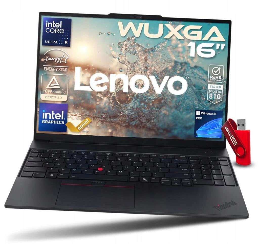 Laptop Lenovo ThinkPad E16 G3 Intel Ultra 5 8GB 256GB SSD WUXGA IPS MOBILNY