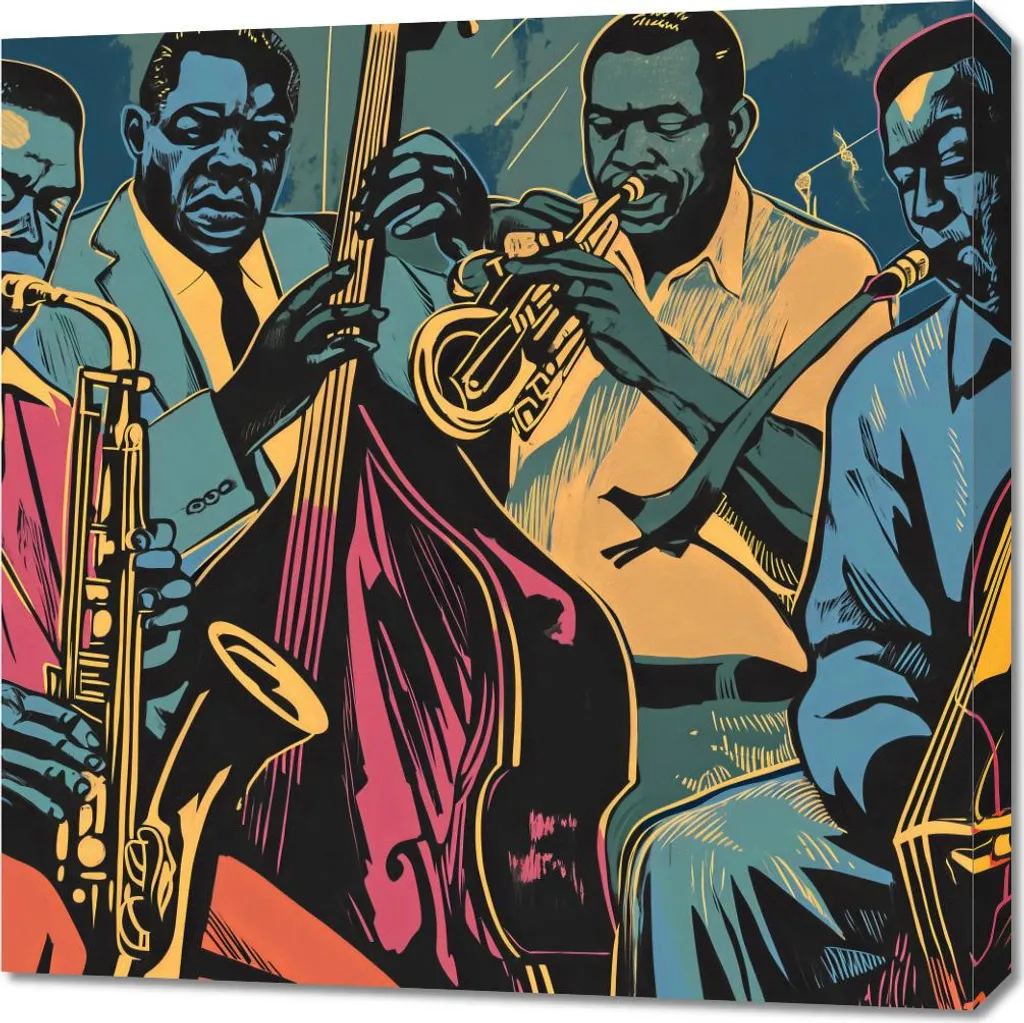 Image Jazzmani à Gazee 70x70 cm - Toile Haute Définition Durable