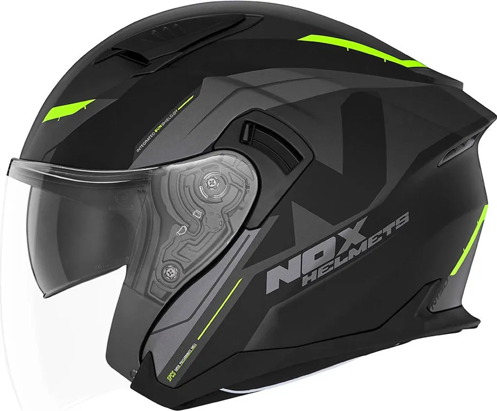 Casque jet NOX N130 Klint M compact et anti-buée pour scooter ville