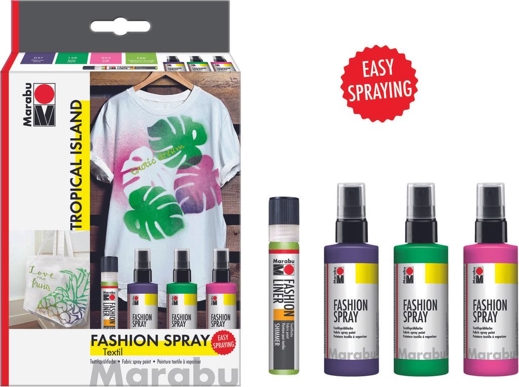 Marabu Fashion Spray Tropical Island, Textilsprühfarbe, Produktbild 
