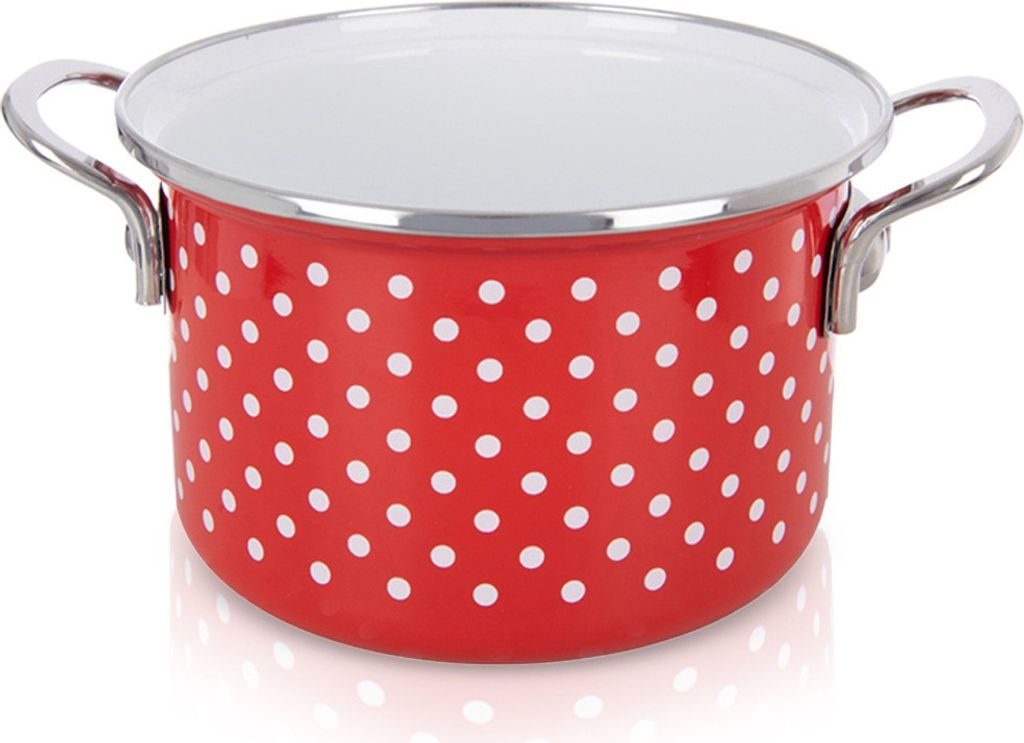 Orion | Kochtopf - Rot - 18 Cm - 2 L - Emaillierter Stahl - Induktionsgeeignet