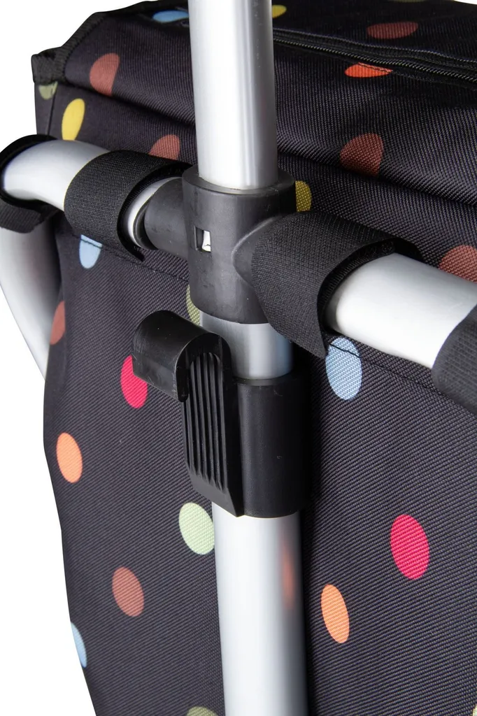Poussette de Marché Dots Noir : Chariot de Courses Chic et Pratique - 10