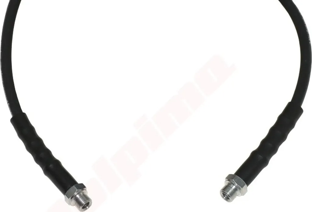 Tuyau Haute Pression 10m en Caoutchouc Noir Robuste avec Filetage 3/8''