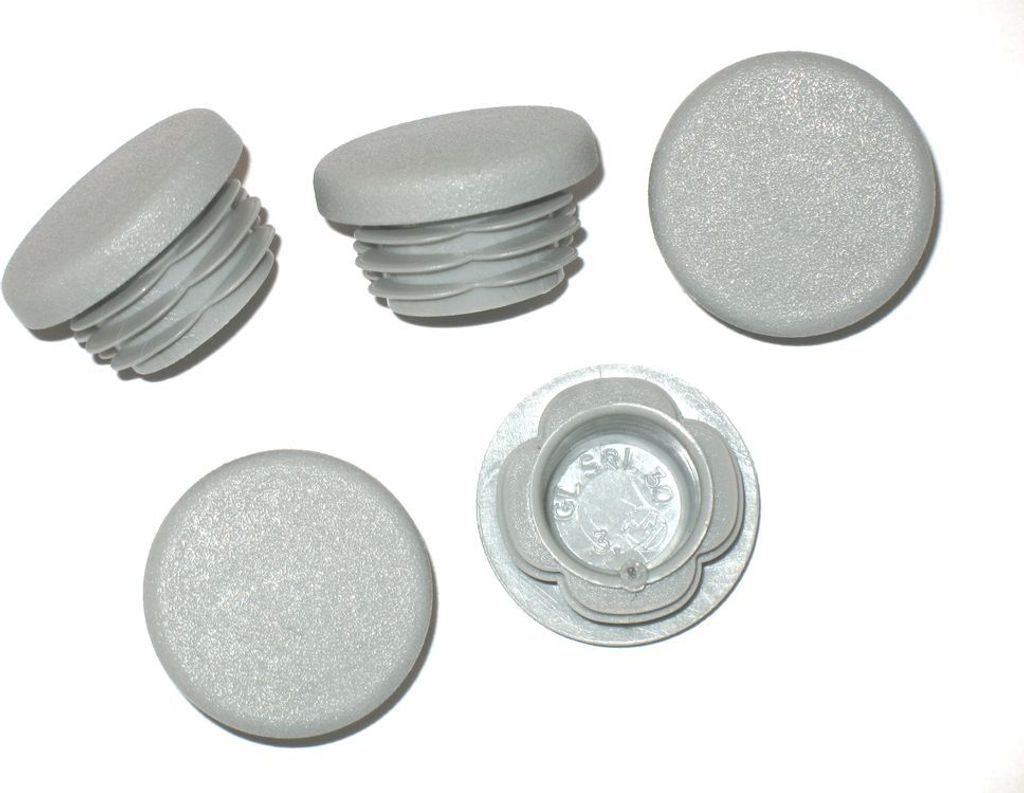 25 x Lamellenstopfen Rundrohrstopfen Ø 40 mm (Außen) Stopfen GRAU