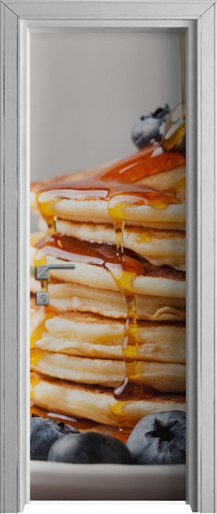 Tür Selbstklebende 70x210 cm Türfolie Türtapete Klebefolie - Pfannkuchen mit Beeren