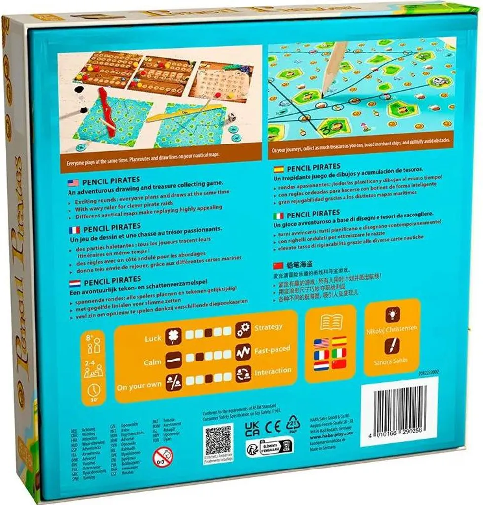 Jeu de société de dessin Pencil Pirates Haba pour l'éveil des enfants
