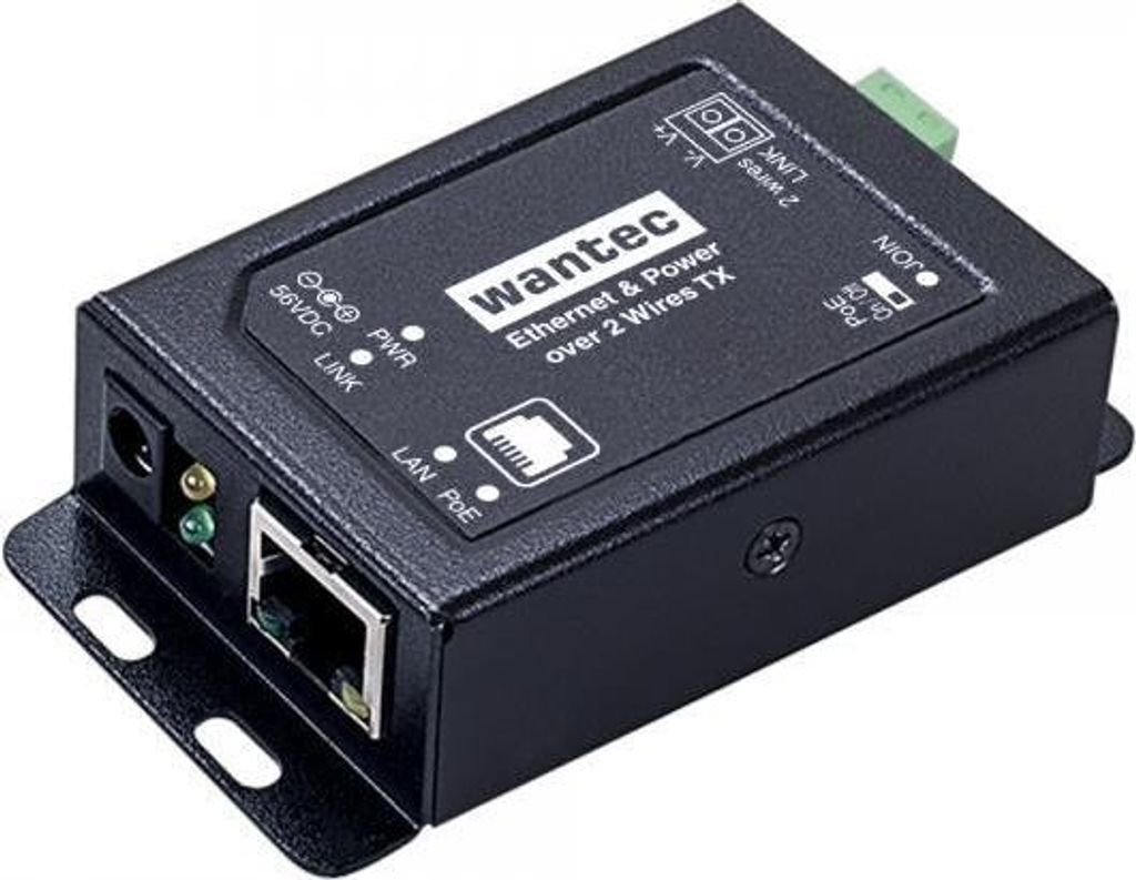 Wantec 2wIP E Adapter PoE-Schraubklemme-Client/Empfänger 1
