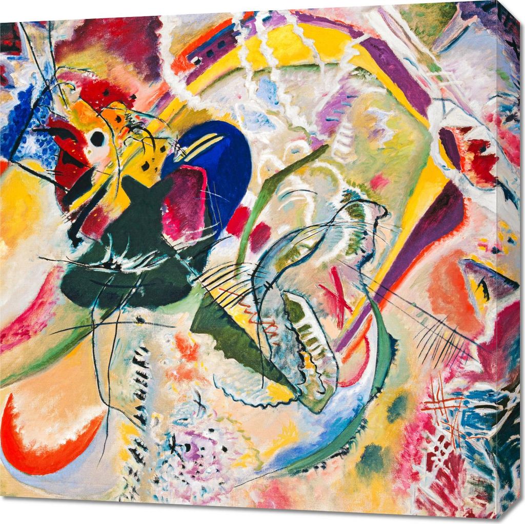 Bild 60x60cm Improvisation 35, Wassily Kandinsky Vintage Salon