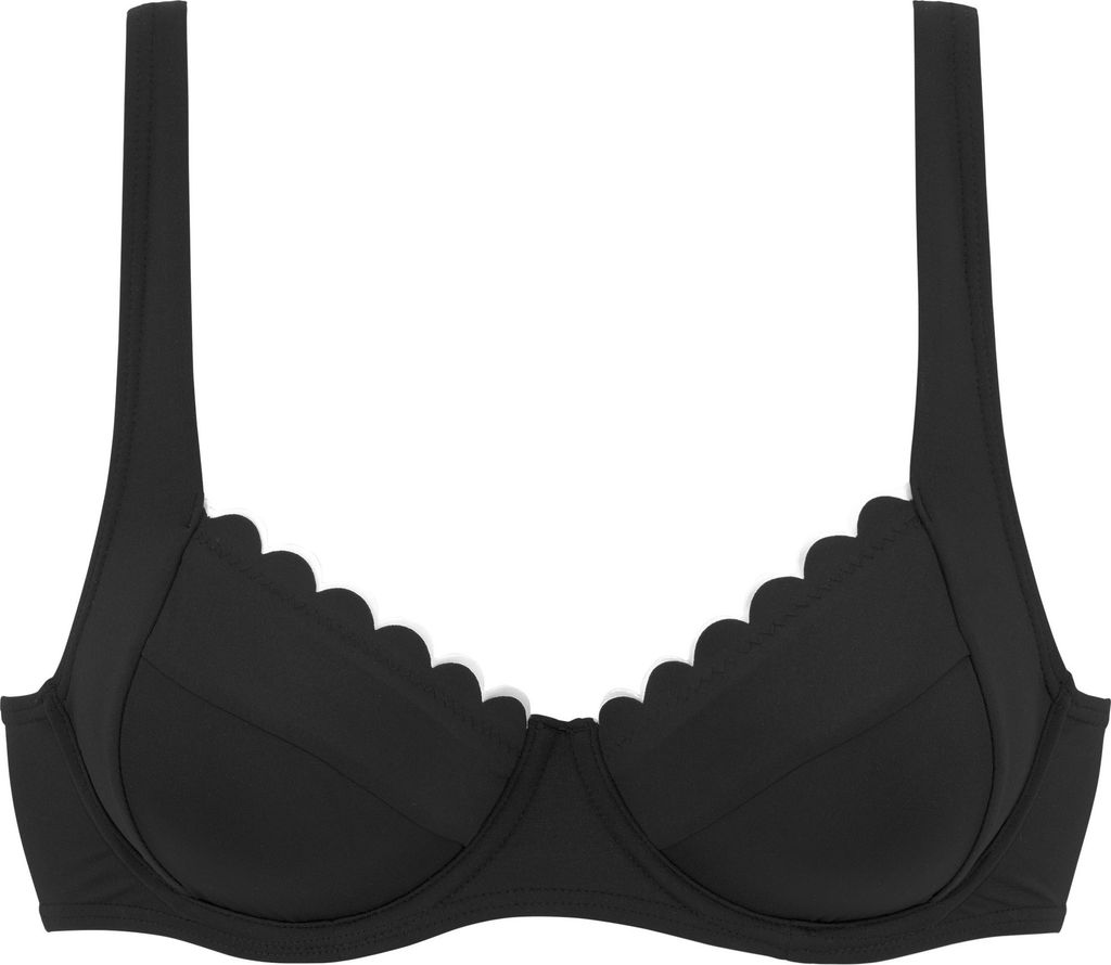 LASCANA Bügel-Bikini-Top schwarz Größe 46 Cup F
