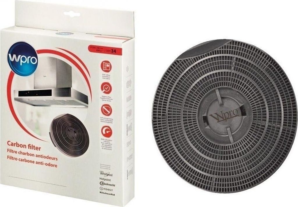 A product box and a carbon filter for a range hood.
