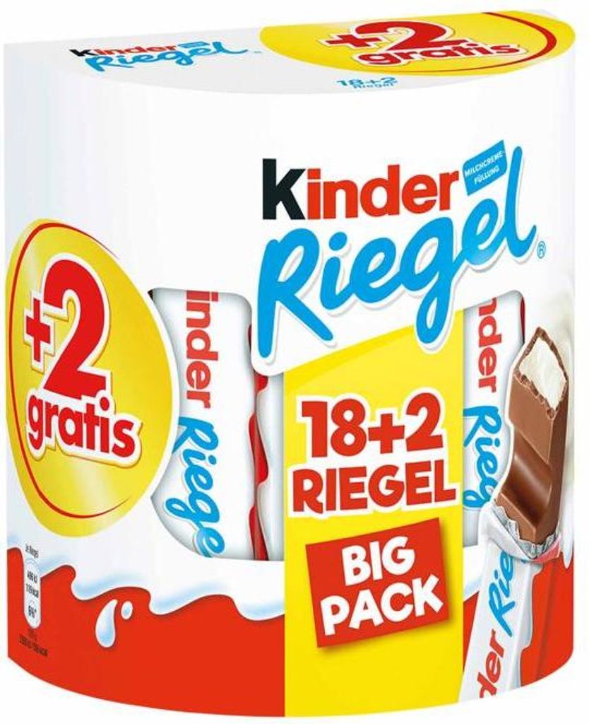 Kinder Schokoladenriegel Vollmilch mit Milch Creme Füllung Produktbild 