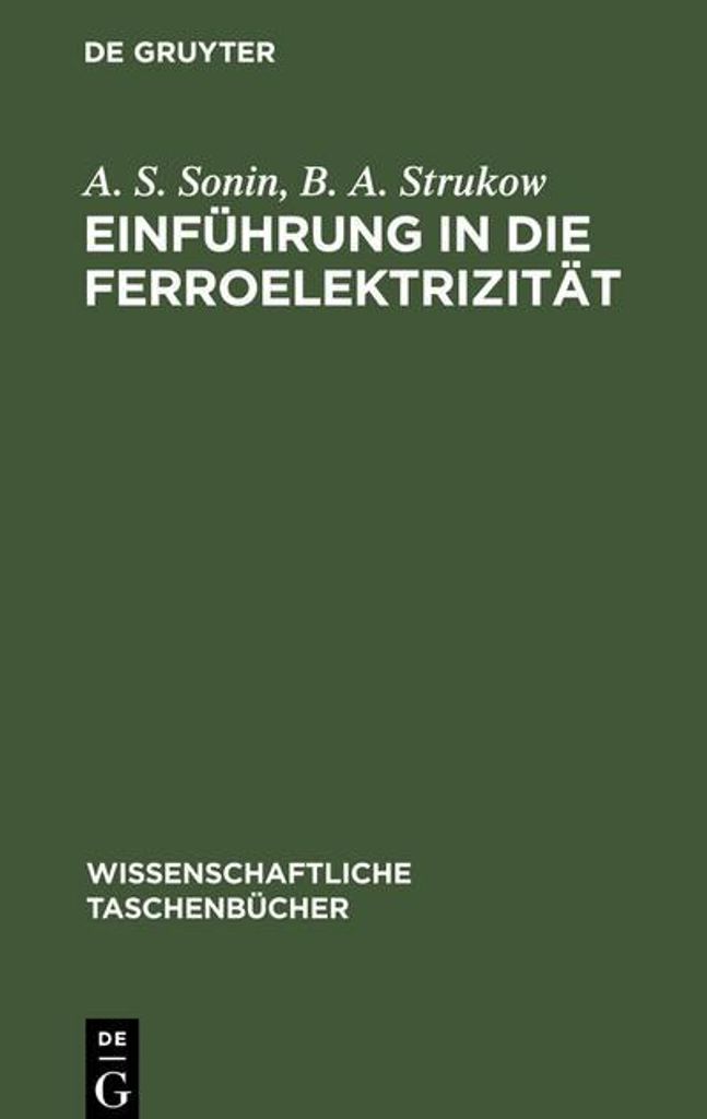 Einführung ¿n die Ferroelektrizität