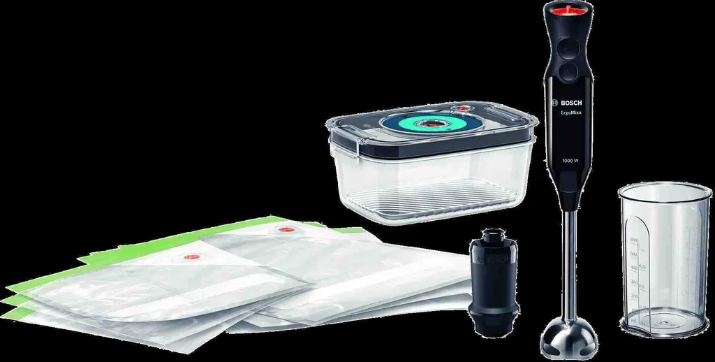 Bosch MS6CB61V1 Mixeur plongeant 1000W Noir avec mise sous vide d'air