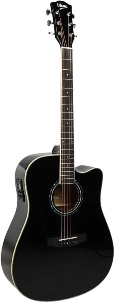 Guitare électro-acoustique idéale pour la scène V-TONE VEAG1 CE BK
