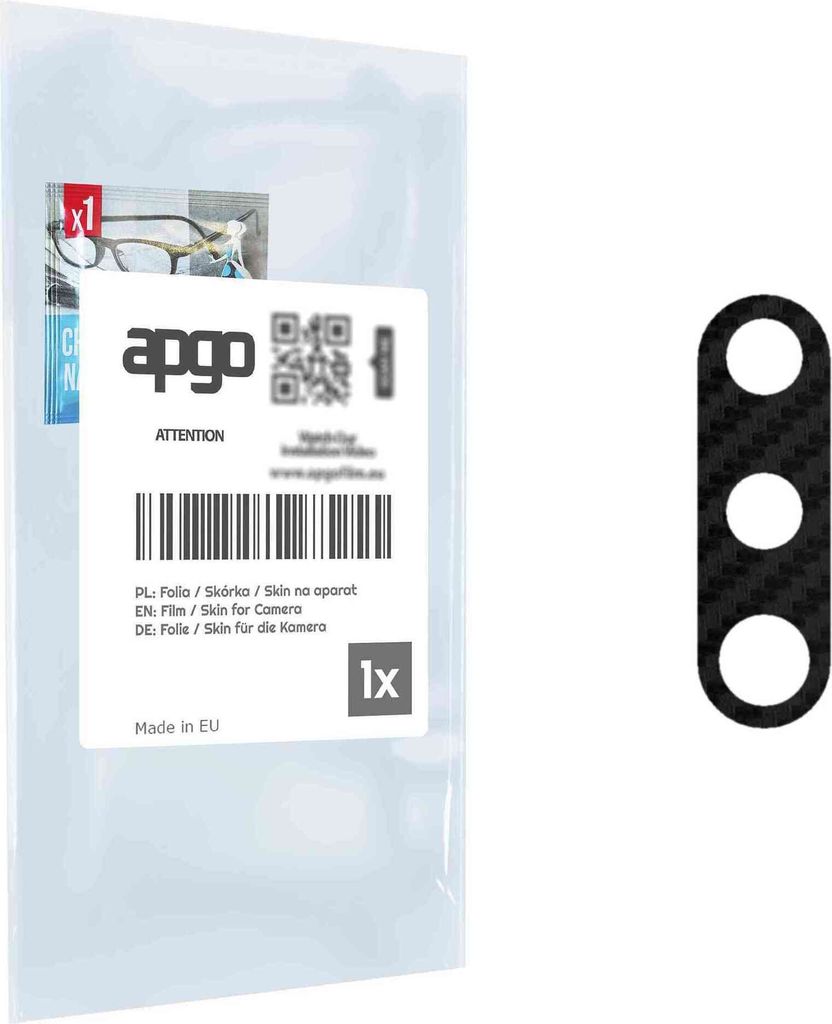 apgo Objektivschutz-Folie, Kameraschutz kompatibel mit Asus Zenfone Max Pro (M2) ZB631KL, Carbon-Imitation, Rückseite Schutzfolie für Kamera-Inse...