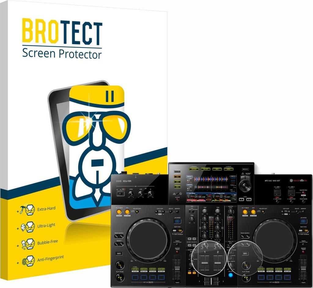 BROTECT Schutzglas für Pioneer XDJ -RR (Jog) Schutzfolie Panzer Folie Glas Display Schutz klar