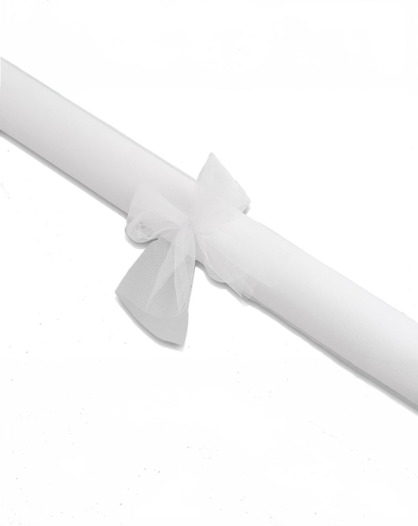 Tüllrolle Weiß 7m x 48cm - Einheitsgröße