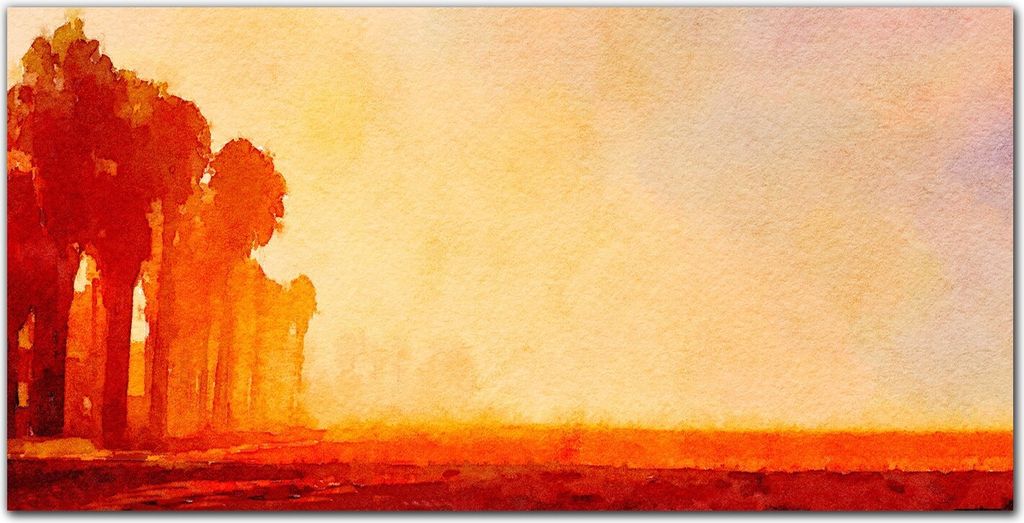 Coloray Bild aus Leinwand 140x70 Leinwand Dekoration - Las Orange