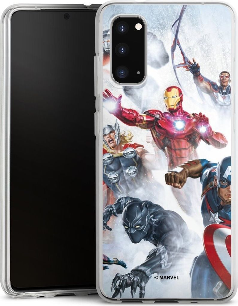 DeinDesign Handyhülle für Samsung Galaxy S20 Silikon Hülle Case Smartphone Schutzhülle Offizielles Lizenzprodukt Marvel The Avengers
