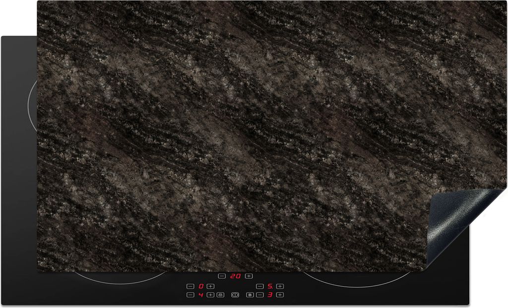 KitchenYeah Herdabdeckplatte Muster - Struktur - Granit , 91x52cm, Küche Deko, Glaskeramikfeld Herdabdeckung, Abdeckplatte fùr Kochfeld