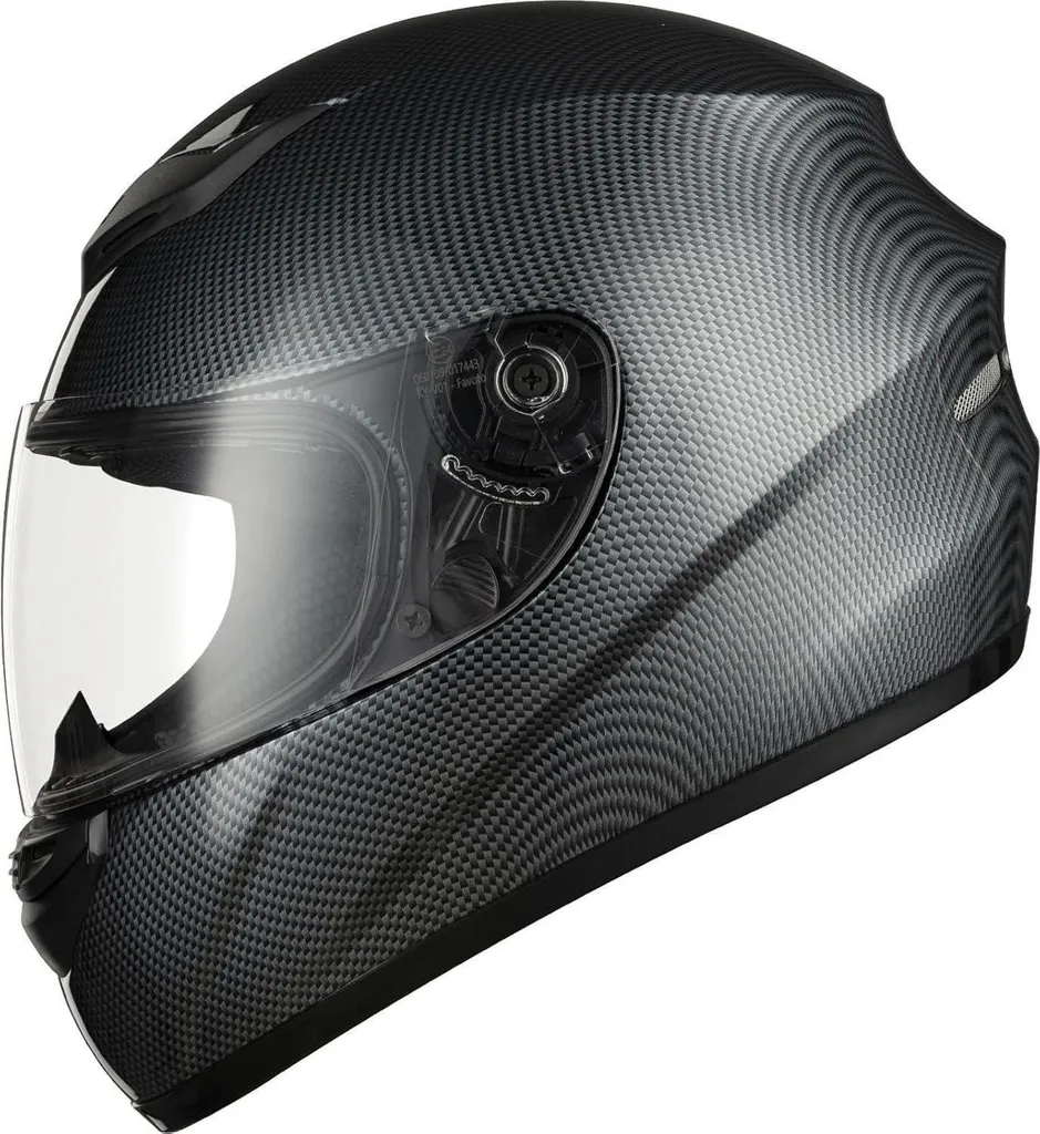 Casque intégral en fibre de carbone XL homologué ECE pour motards