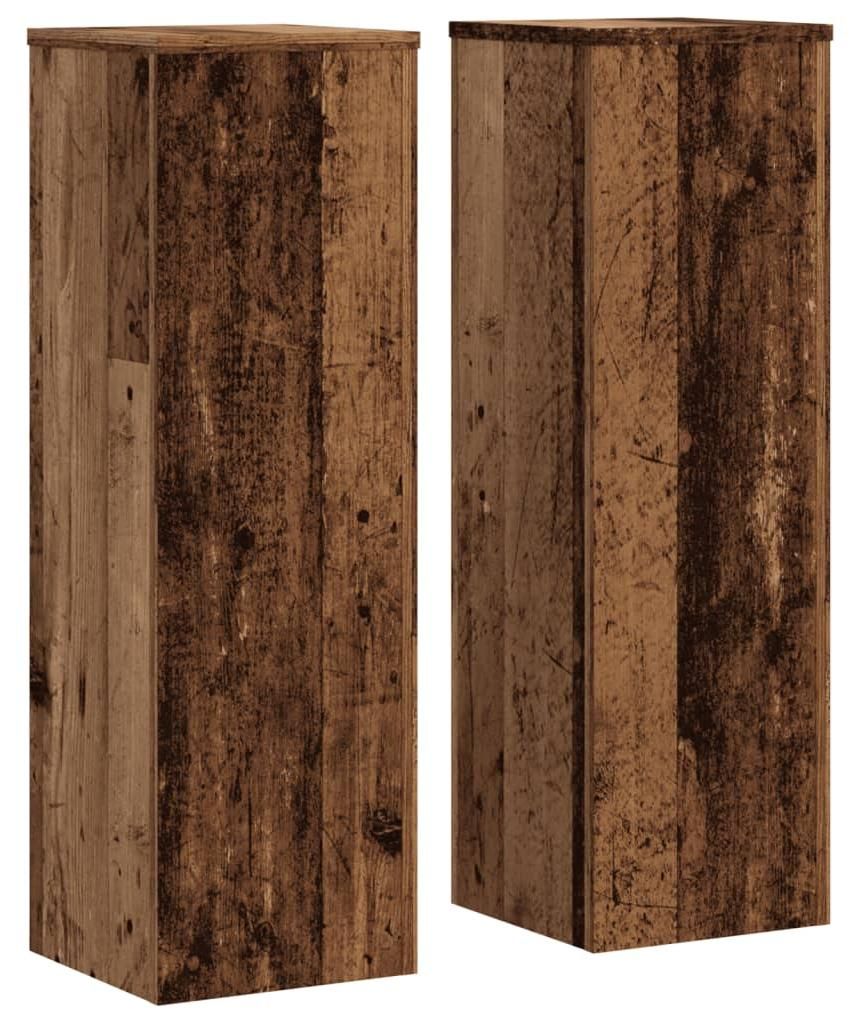 vidaXL Support pour plantes 2 pcs. Aspect vieux bois Image du produit 
