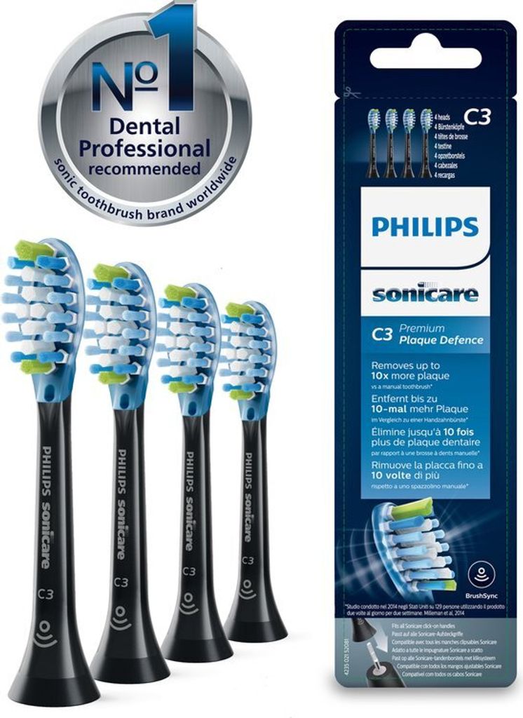 Kartáčkové hlavy Philips HX9044/33 černé / 4ks Obrázek produktu 
