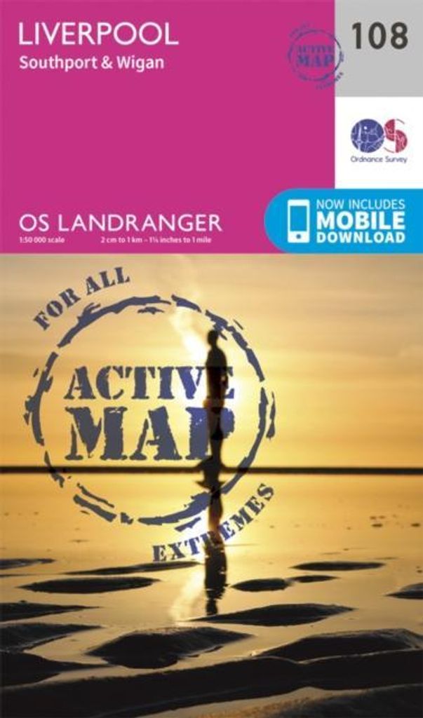 Landranger Active 108 Liverpool Southpor – Lingua: Inglese