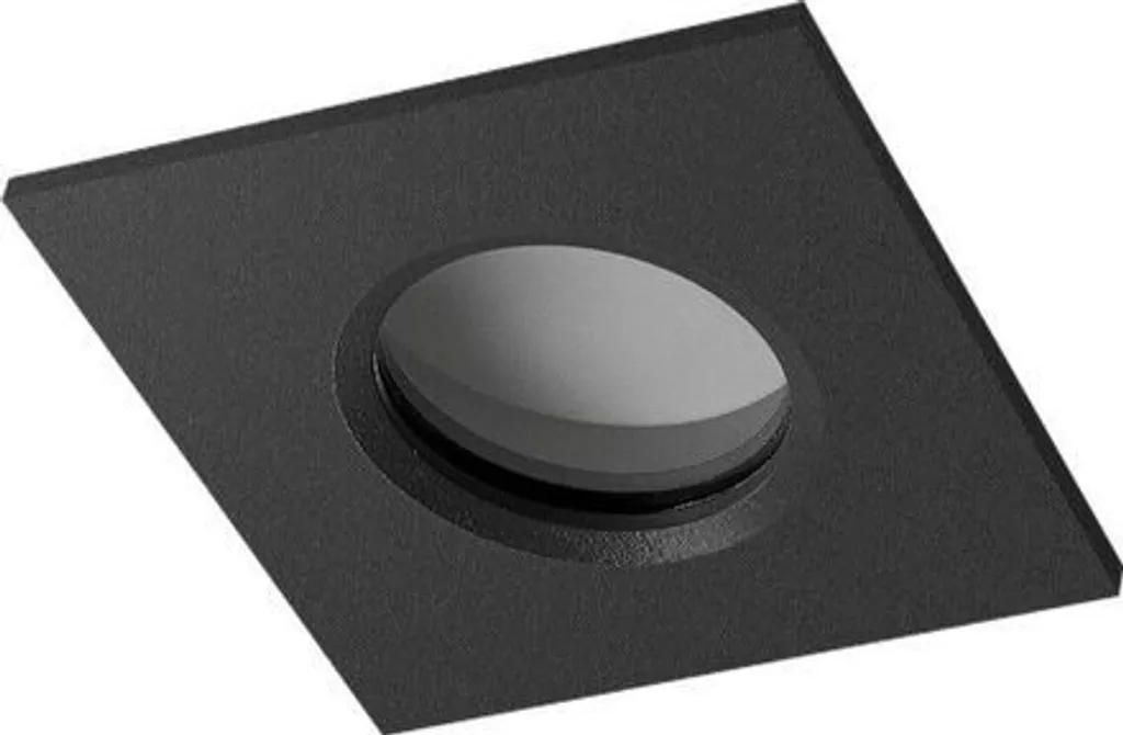 Azzardo AZ4230 IKA SQUARE Faretto Incasso Nero IP65 GU10 per Bagno