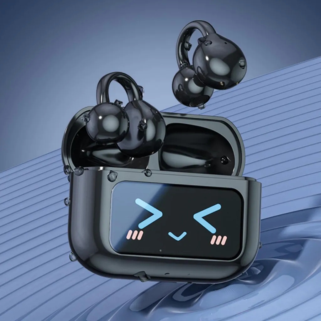 INF Auricolari Bluetooth con Clip per Orecchio e Traduzione AI con Touchscreen Nero - 6