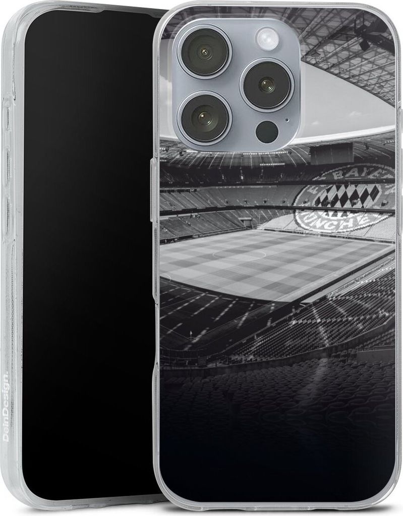 DeinDesign Handyhülle für Apple iPhone 16 Pro Silikon Hülle Case Smartphone Schutzhülle FC Bayern München FCB Stadion