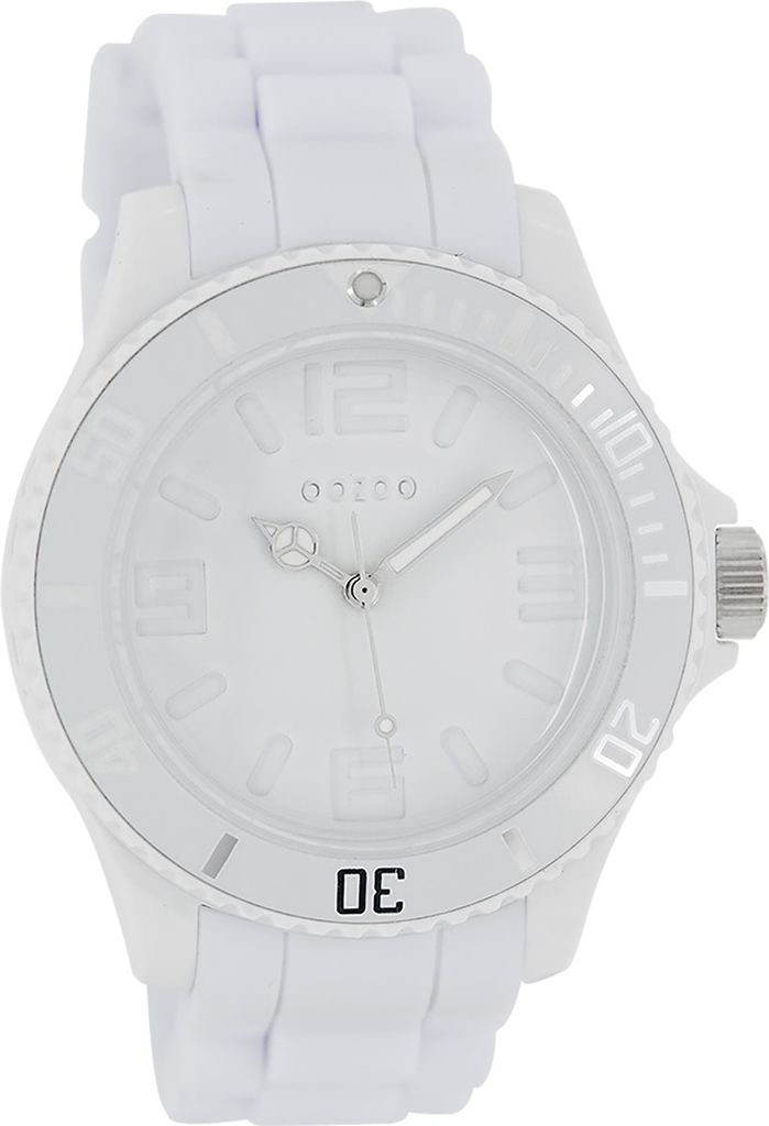 Oozoo Armbanduhr weiß Silikon Timepieces Damen Analog-Quarzuhr UOC4361A