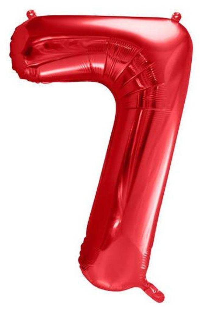 Folienballon Zahl „7“, 86cm, rot