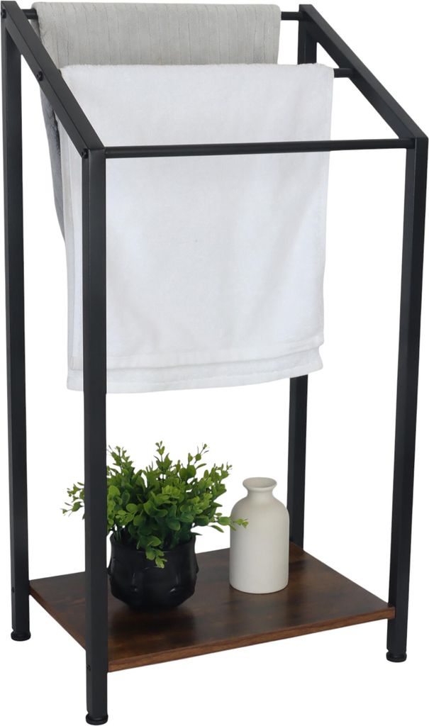 relaxdays Handtuchständer mit Ablage