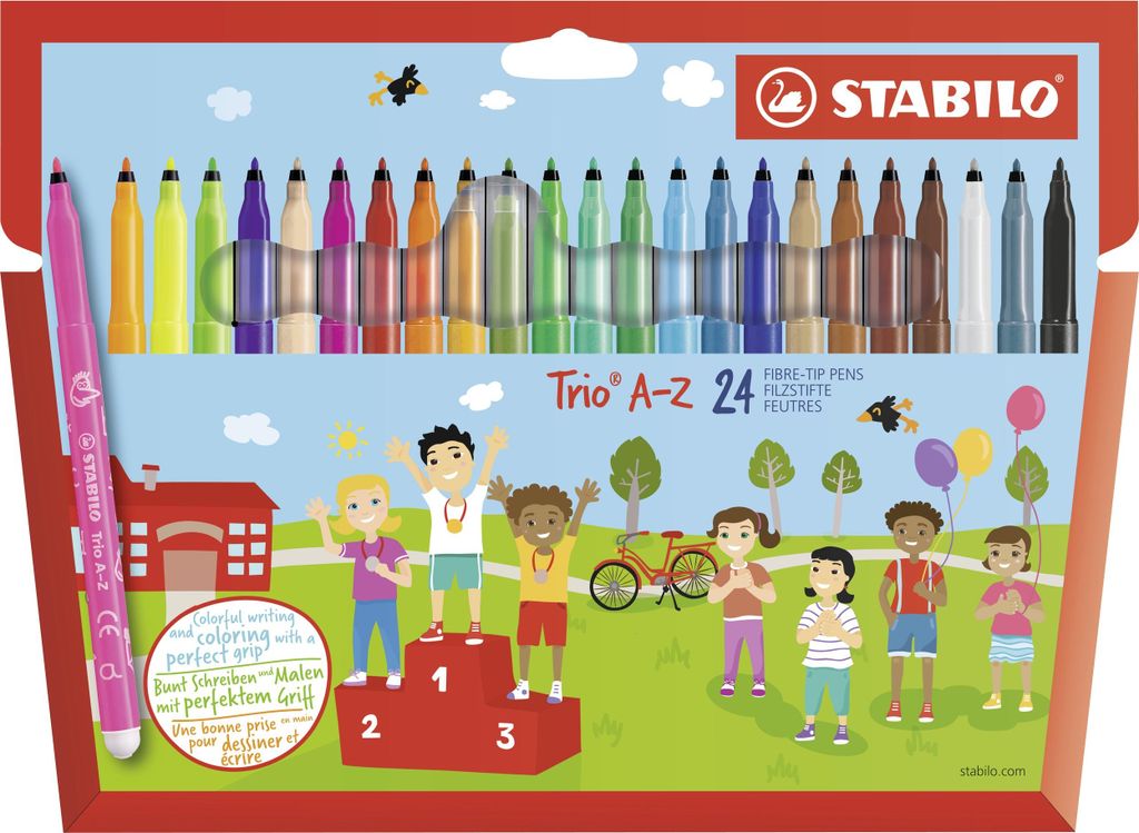 Filzstift - STABILO Trio A-Z - 24er Pack - mit 24 Immagine del prodotto 