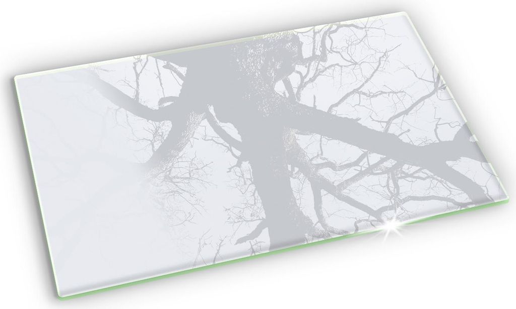 Untersetzer für Grabkerze Motiv Grabstein Gummifüße - 52x30 cm - Weiße Farbe
