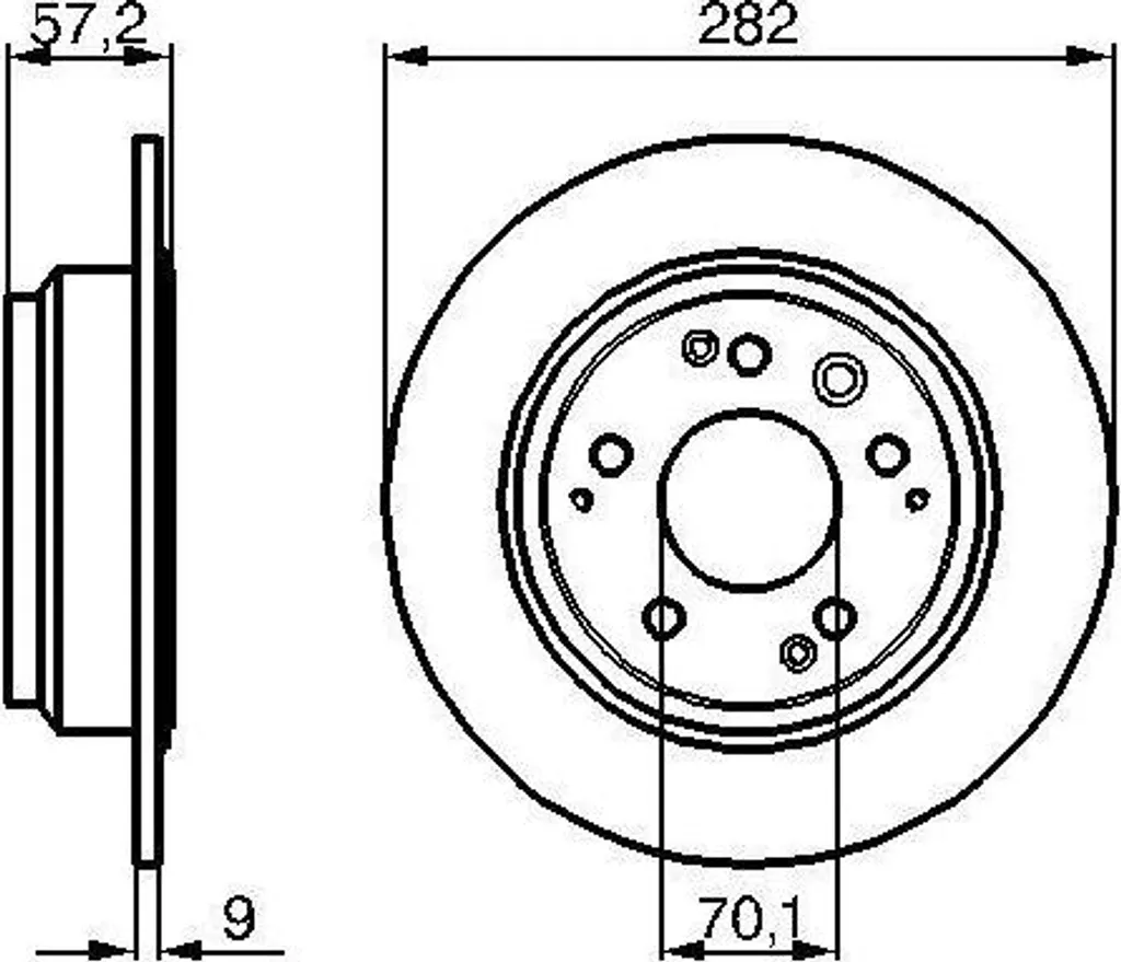 Bosch 0 986 479 017 Disque de Frein OE 42510SP0000 pour Legend Shuttle